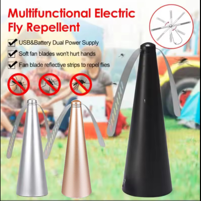 Fly Fan Indoor Outdoor Meal Party Mosquito Repellent Fan Leaf Repeller ...
