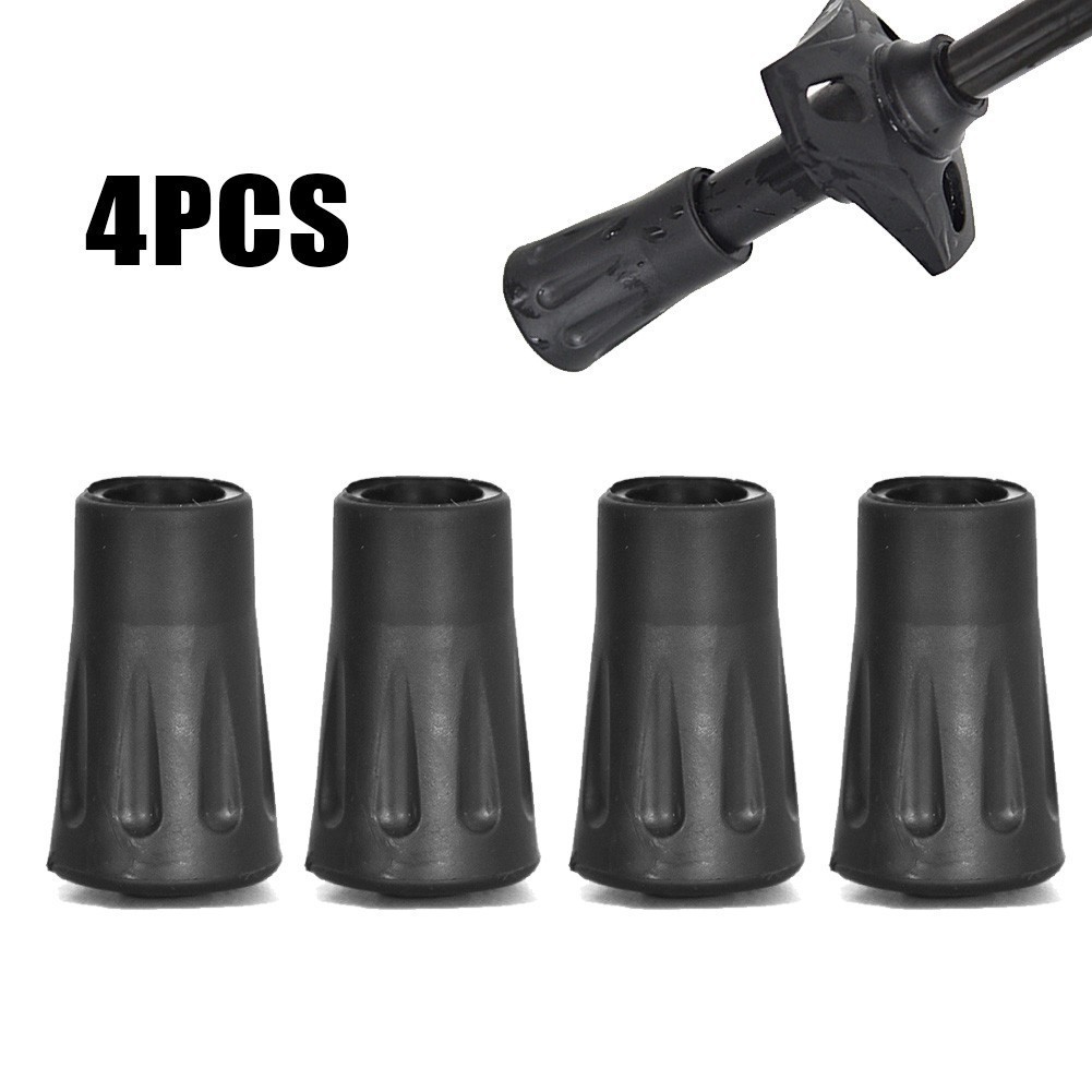 5 Or 10 Pack Rubber Tip End Caps For Hiking & Trekking Poles - Reinforced Walking Stick Tips