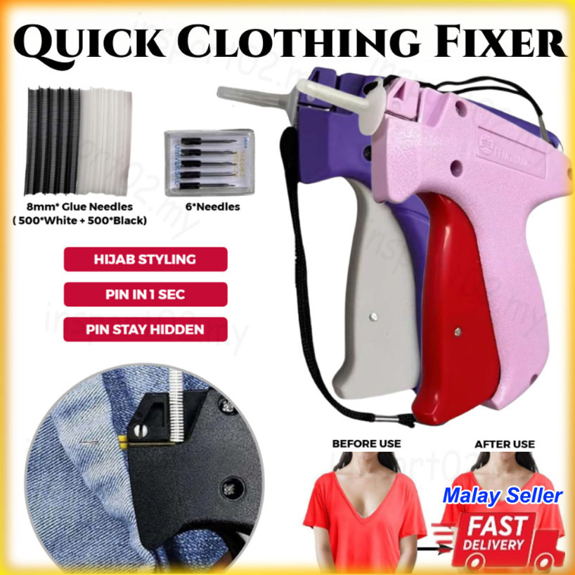 Quick Clothing Fixer Set (6 Needles+1000Pcs 8mm Pins) Garment Tagging ...