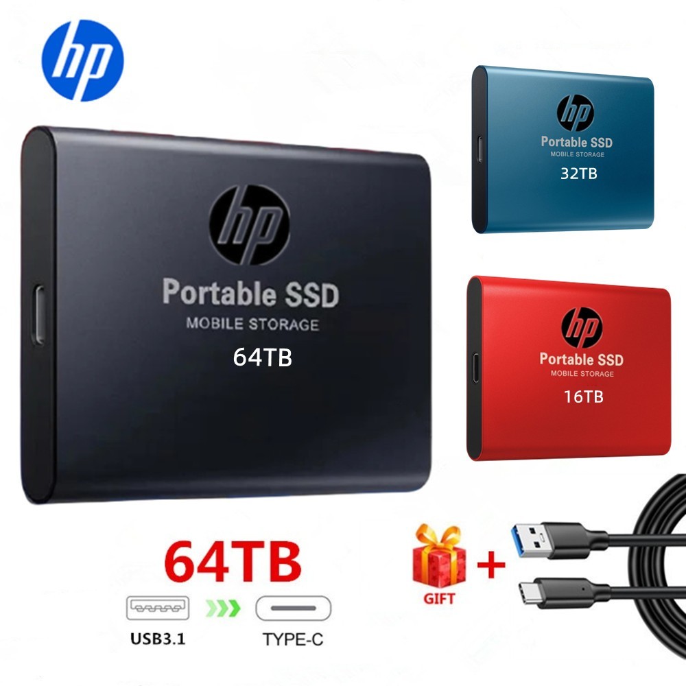 64TB High-speed 32TB SSD 16TB Portable External Solid State Hard Drive ...