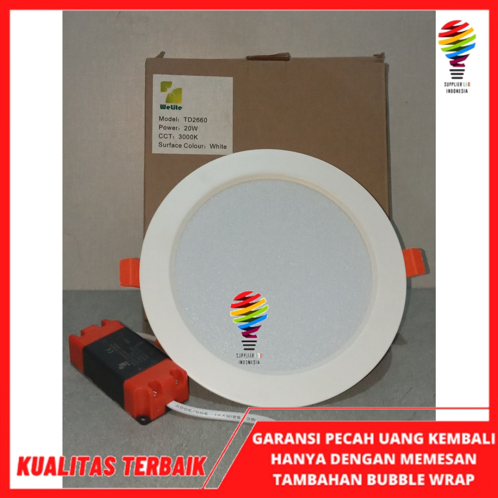 Led Downlight Down Light Slim Panel Inbow 20W We Lite | Shopee Malaysia