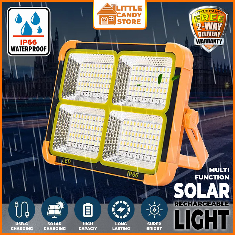288 LED's Solar Charge Outdoor Light USB Rechargeable Waterproof Super ...