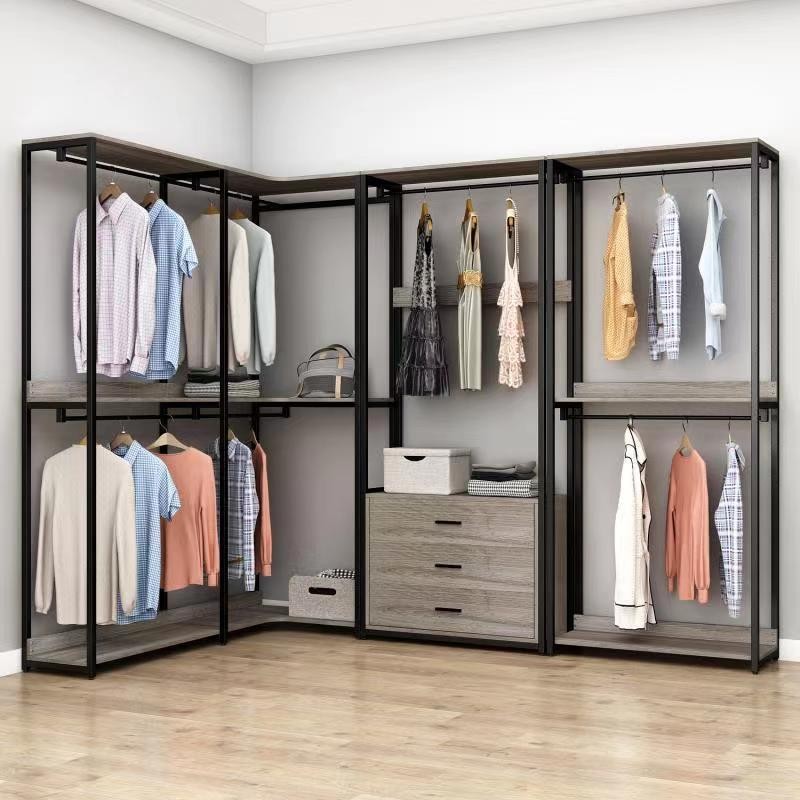 Free Shipping~Stock~Walk-in Cloakroom Coat Rack Open Corner Shelf Floor ...