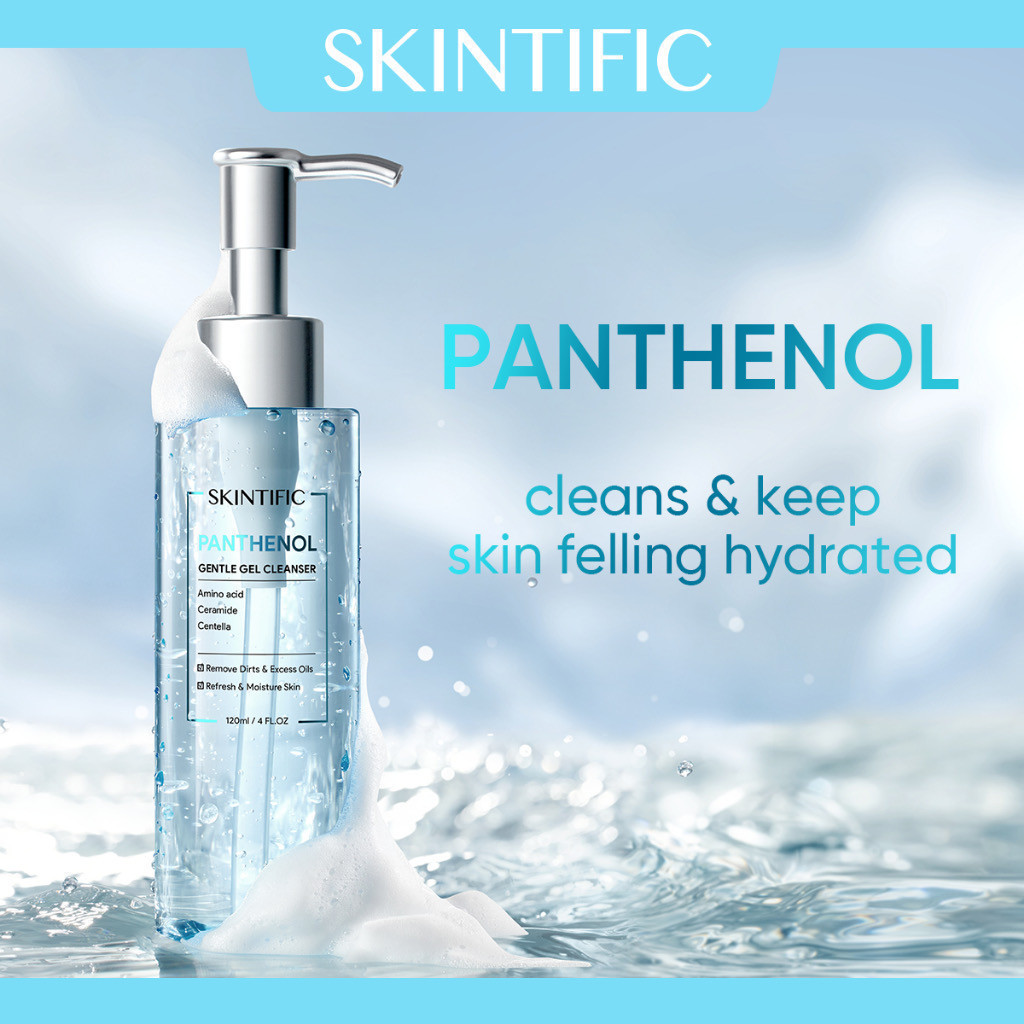 [100 Ori] SKINTIFIC Panthenol Gel Cleanser 120ml Cleaning Hydrating