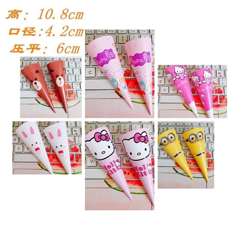 Ice Cream Crisp Tube Paper Tray Pointed Bottom Paper Tray Crispy Skin ...
