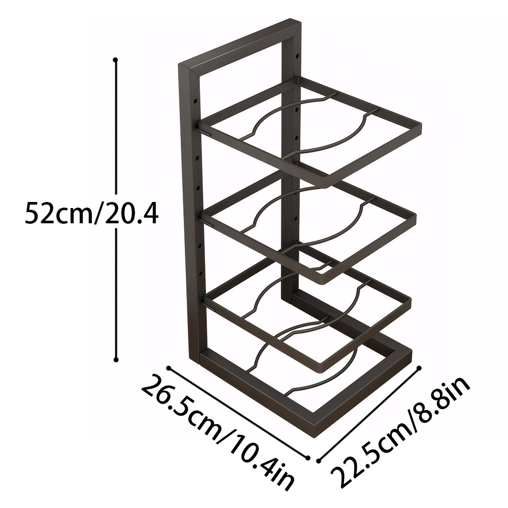 Heavy Duty Pan Organizer 4 Layer Pan Organizer Rack for Dutch Oven Cast ...