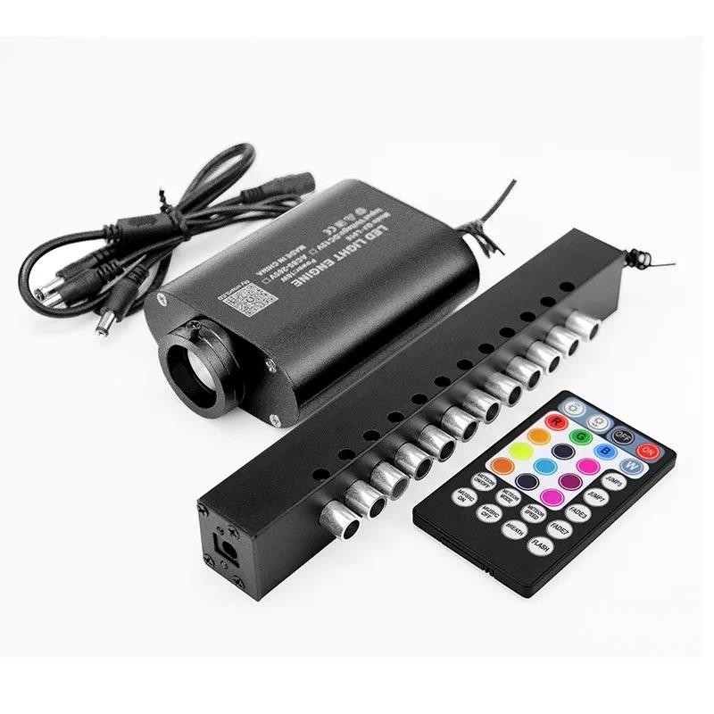 12v 16W Car Use Bluetooth RGBW LED Fiber Optic APP/Remote Music Mode ...