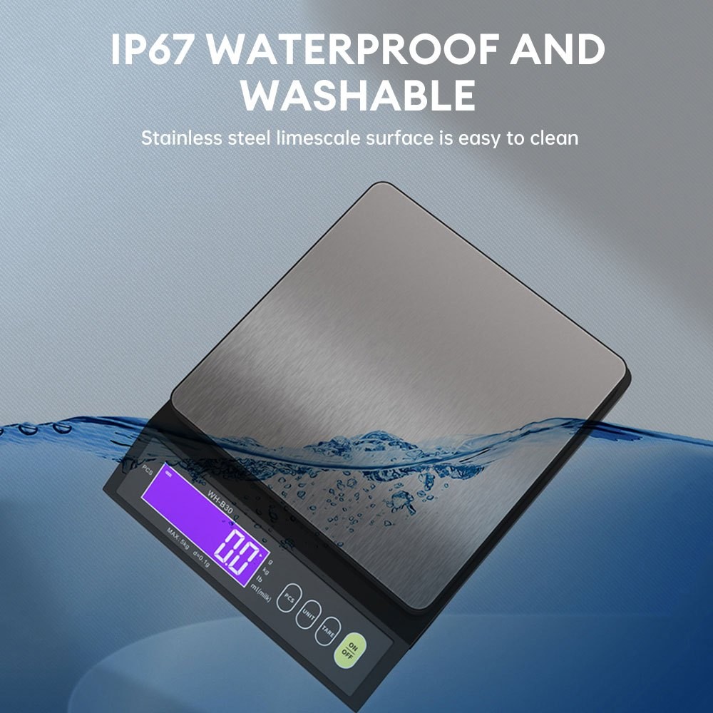 5kg/10kg rechargeable electronic kitchen scale waterproof household ...