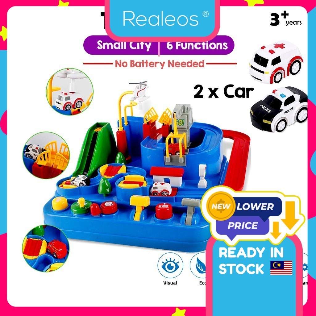 Realeos Ultimate Race Track Railway Car Truck Vehicle Kids Racing ...