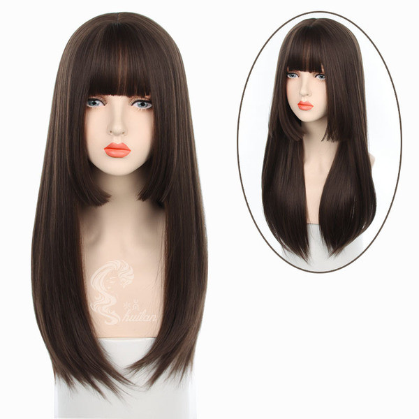 rambut palsu perempuan 假發 【Shui Lan】Wig Rambut Panjang Wanita 2022 ...