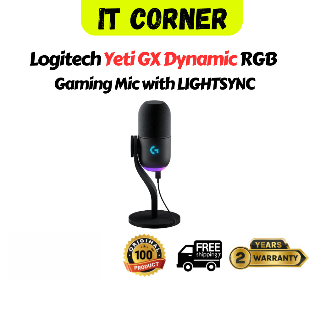 Logitech G Yeti GX Dynamic RGB Gaming Microphone with LIGHTSYNC, USB ...