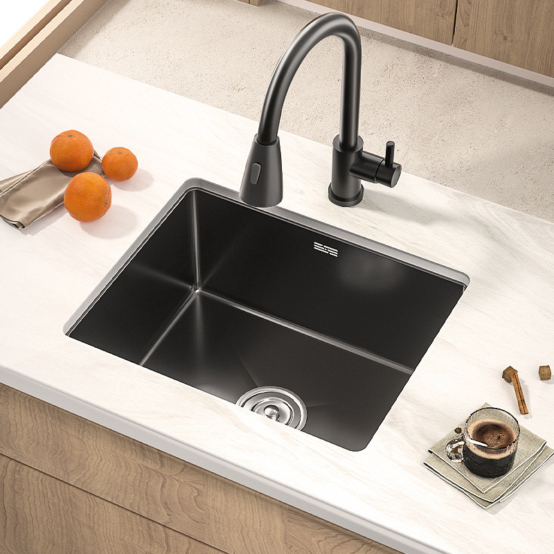 Kitchen304Stainless Steel Handmade Small Water Channel Single Sink ...