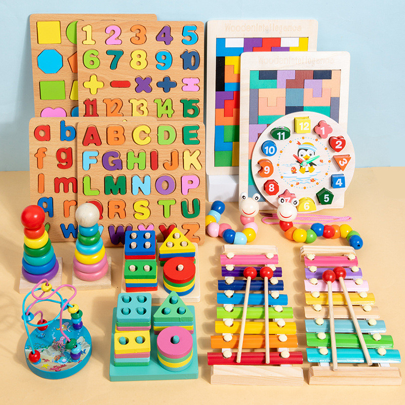 Baby Wooden Educational Early Educational Jigsaw Puzzle Early Learning ...
