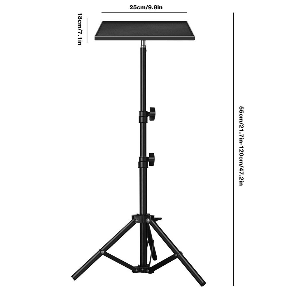 DJ Equipment Holder 1/4inch Thread Floor Projector Stand Telescopic Rod ...