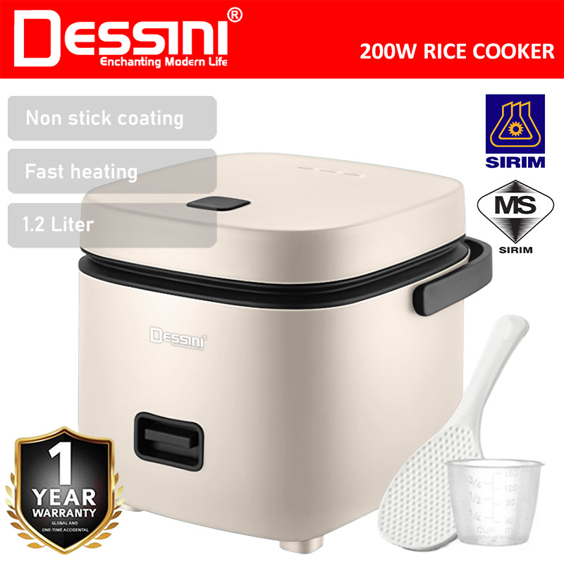 DESSINI ITALY 1.2L Electric Rice Cooker Non Stick Aluminium Inner Pot ...