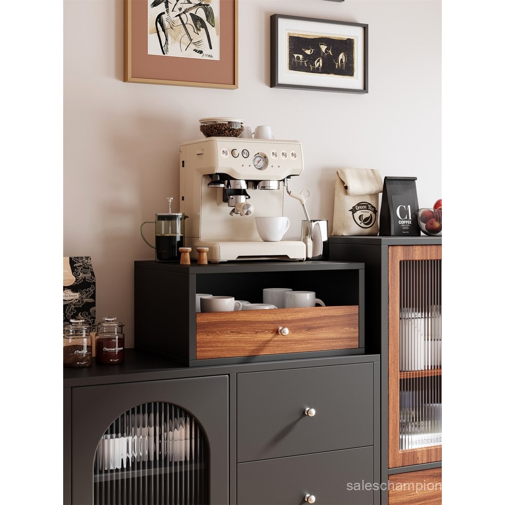 Desktop Coffee Machine Rack Elevated Rack Coffee Corner Layout Storage ...