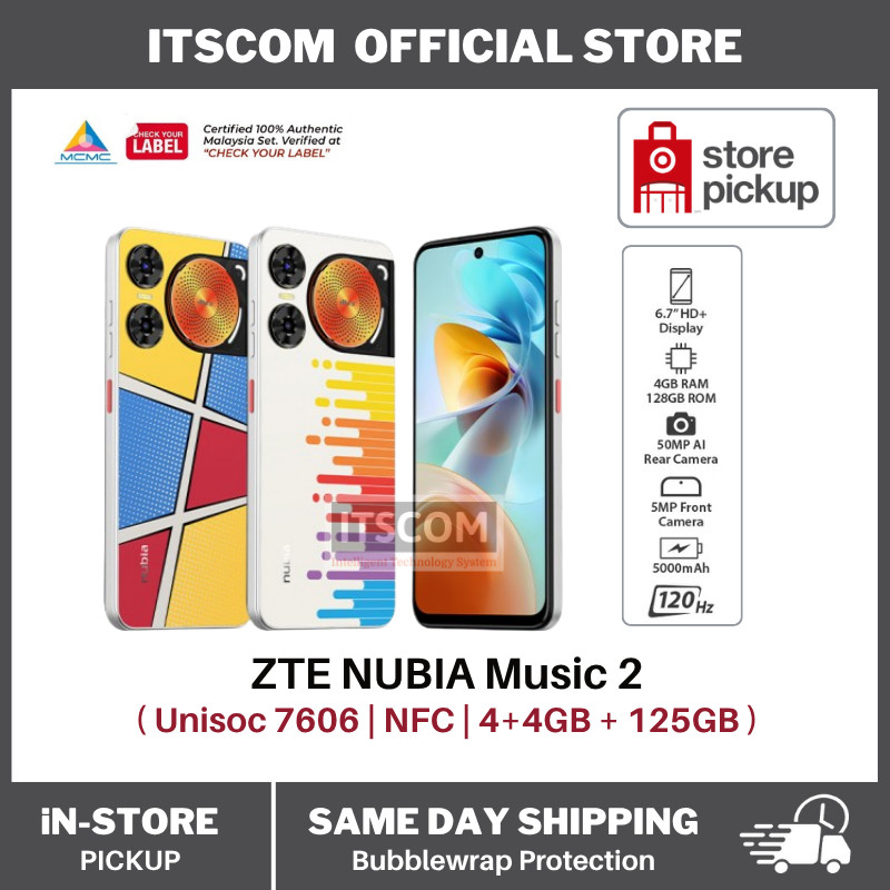 nubia Music 2 Smartphone 8GB(4 +4)GB RAM +128GB ROM 6.7