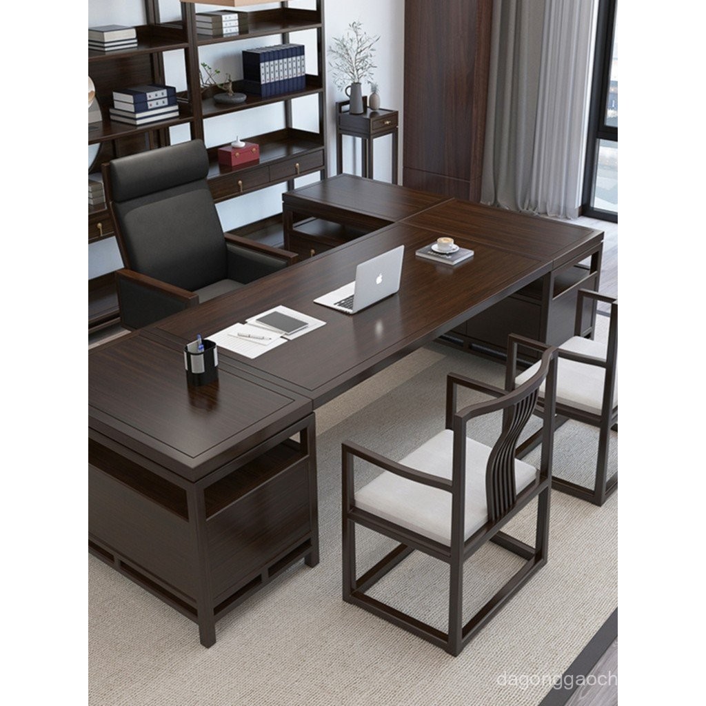New Chinese Style Solid Wood Desk Corner Side Cabinet Boss Big ...