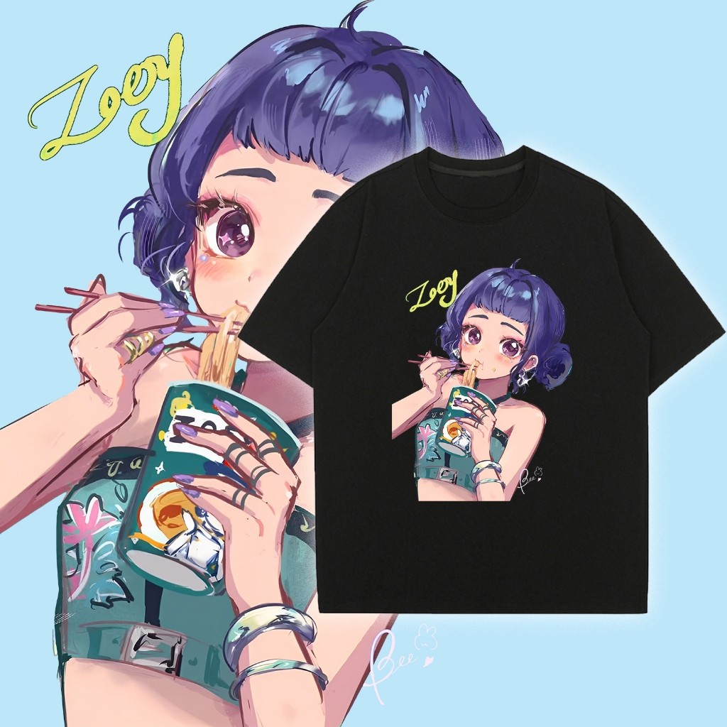 Baju Ready Stock kpop Demon Hunters Huntrix Print T-shirt Rumi Zoey ...