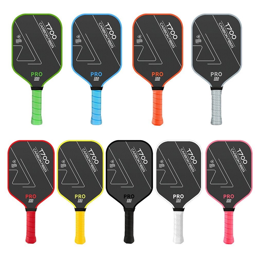 Full Set Carbon Fiber Cloth Texture Matte Pickleball Paddle16mm ...