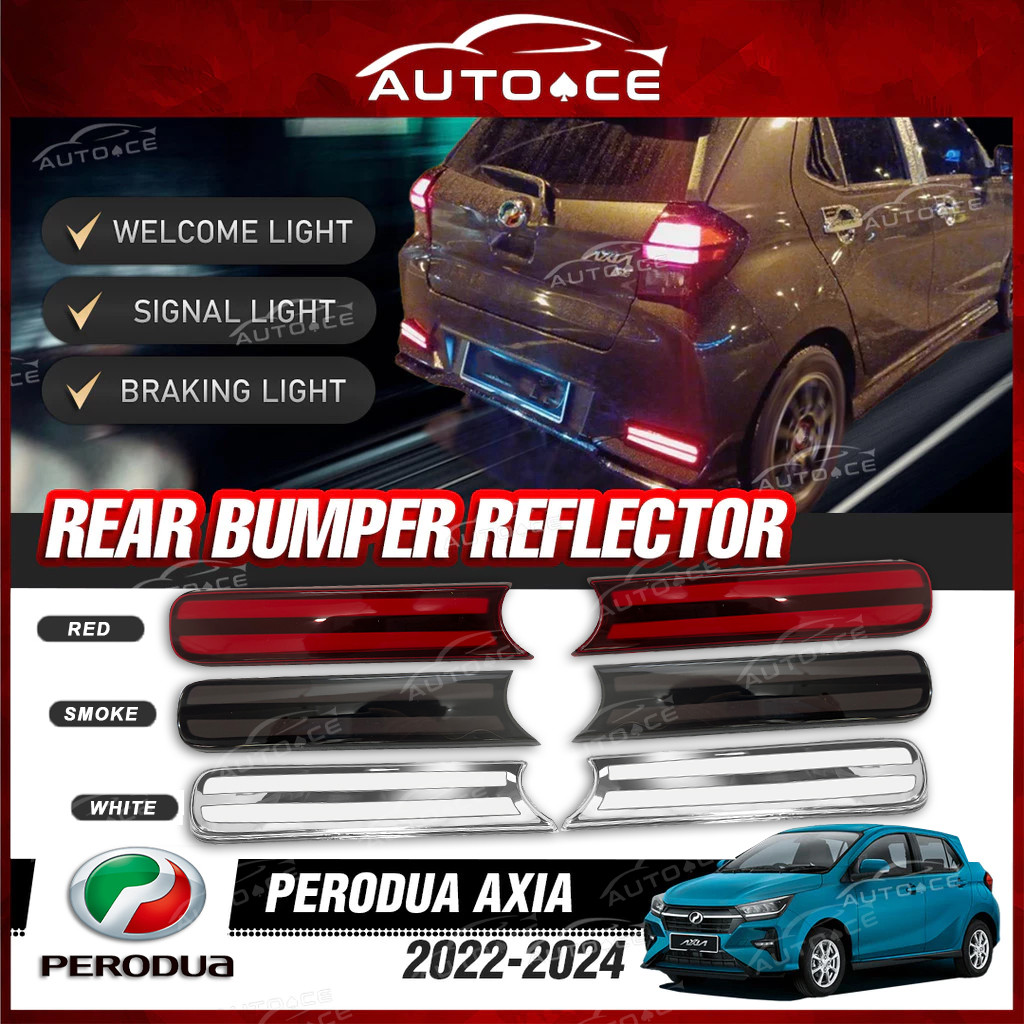 Perodua Axia Baru 2022 2023 2024 Facelift LED Rear Bumper Reflector LED ...