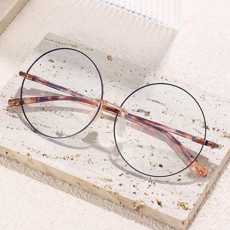 HS2159-8 1pc PC Rimless Round Frame Good Quality Fashion Unisex Men ...