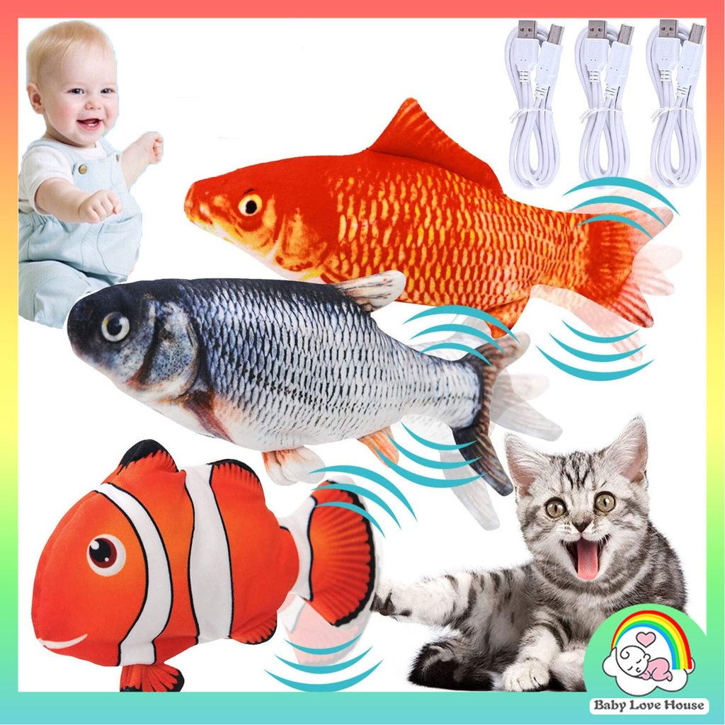 Malaysia stock 3 Mode Touch Sensor Moving Cat Kicker USB Flopping ...