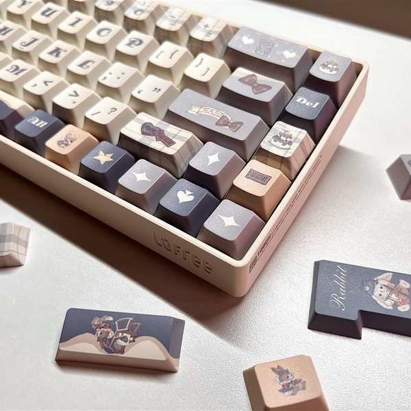 keycaps Alice Bunny Asal Keycap Tema Ball Cap PBT Pemejalwapan Lima ...