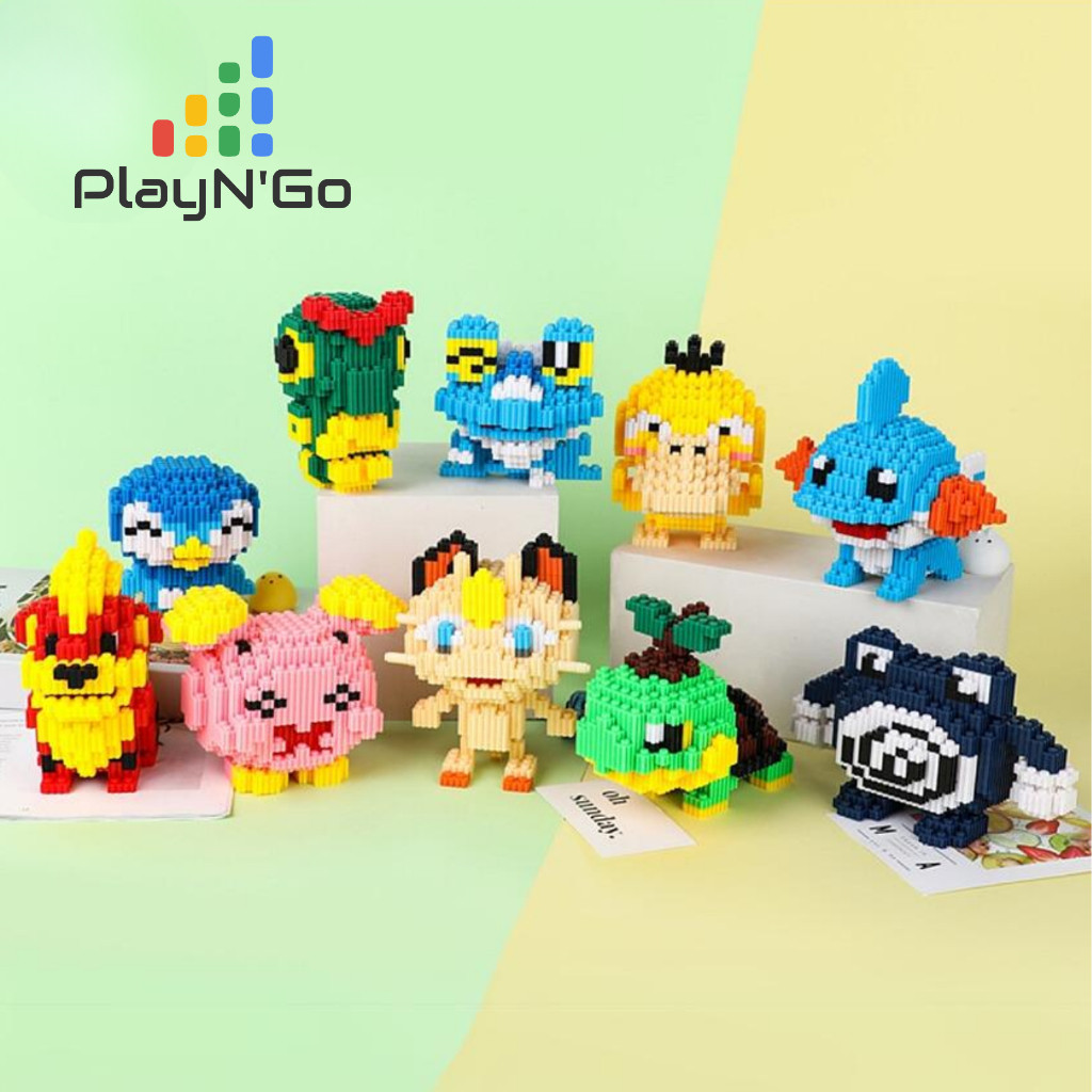 Kit De Construction Micro Briques 3D Pokémon - Pikachu, Neuf, Blocs De Construction