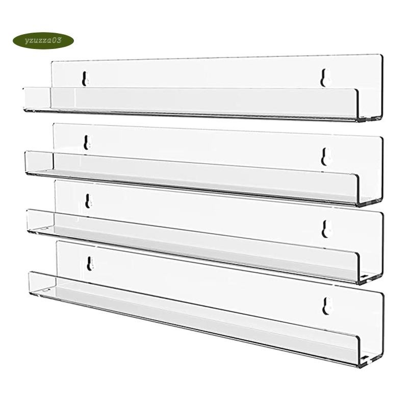 Acrylic Clear Floating Bookshelf,Invisible Wall Mounted Bookshelf ...