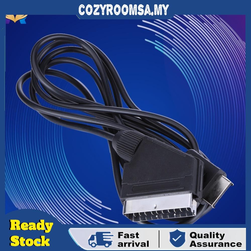 1.8m RGB SCART Cable Game Console Cable TV AV Cable for PS1 PS2 PS3 ...