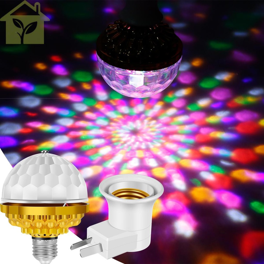 Disco Lights Bulb Colorful Rotating Magic Ball Light with E27 Socket ...