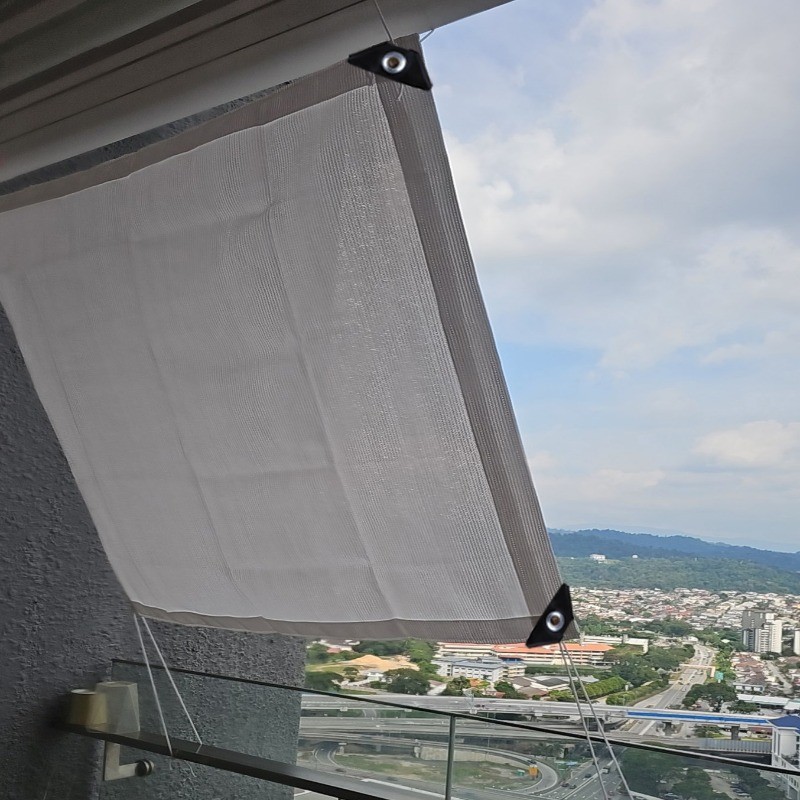 White Privacy Sunscreen Sunshade Mesh Sun Shade Net Fence Antiuv Hdpe