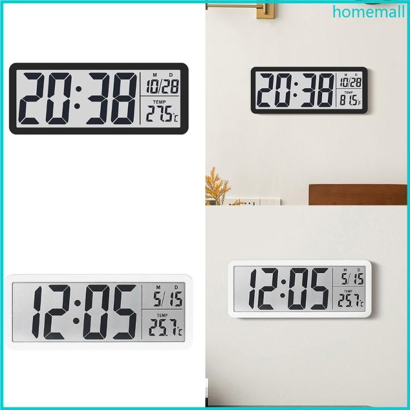 HO Digital Clock for Bedroom LCD Desk Clock Large Display with ...