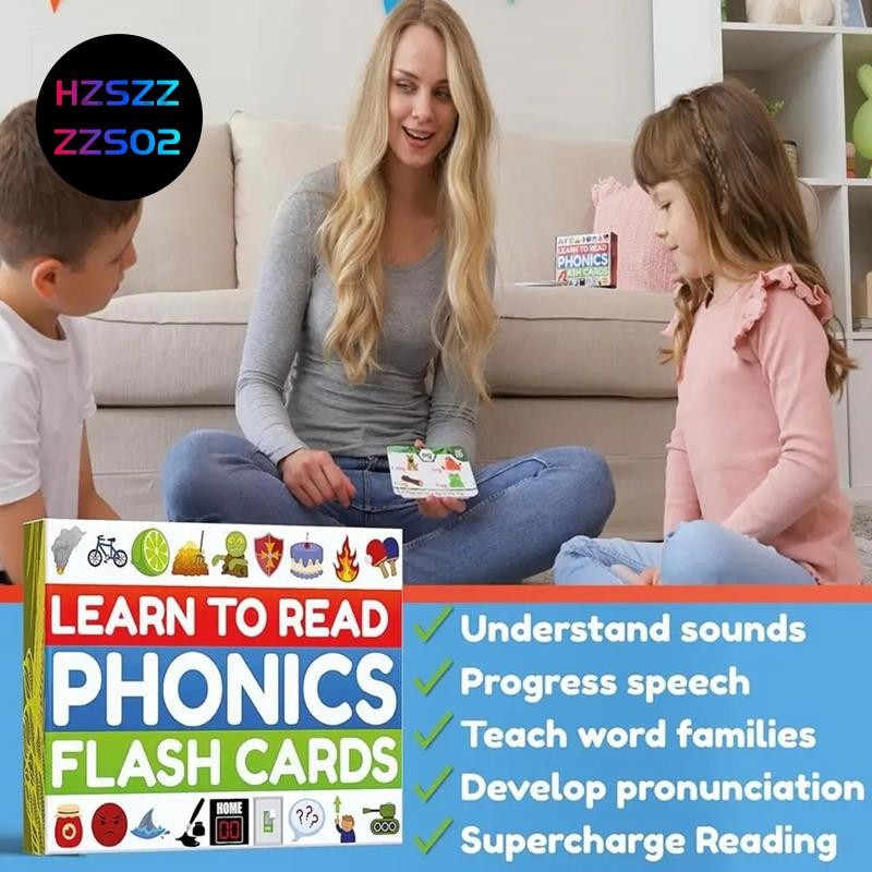 Phonics Sight Words Flash Cards Learn to Read CVC Blends Digraphs ...