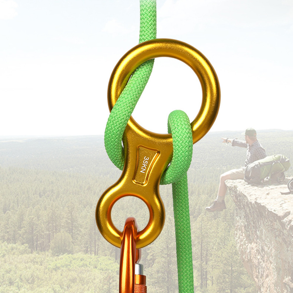 【NEW】Figure 8 Rock Climbing Descender Ring Outdoor Mountaineering ...