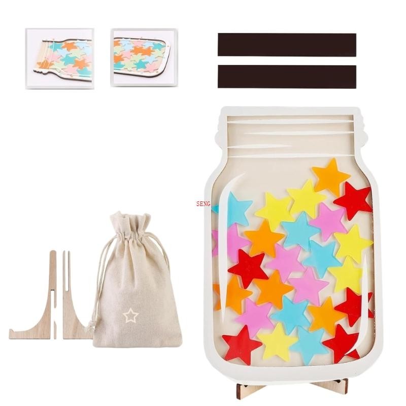 seng Classroom Reward Jar with 30 Star Tokens Good Behaviour Chart ...