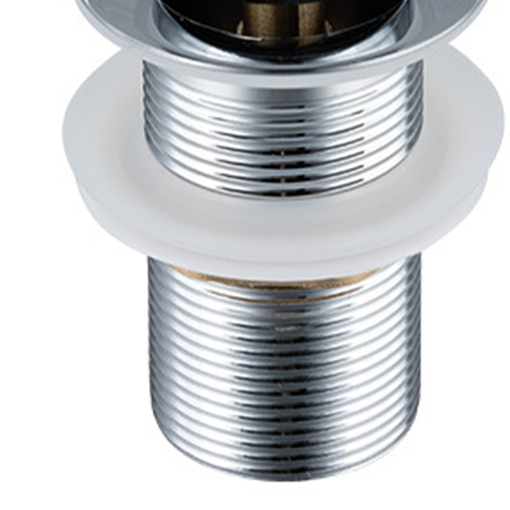 thumbnail image 2 of Chrome Pop-Up Basin Waste Click-Clack Plug - Unslotted Sink Drain For Bathroom 2 of 6