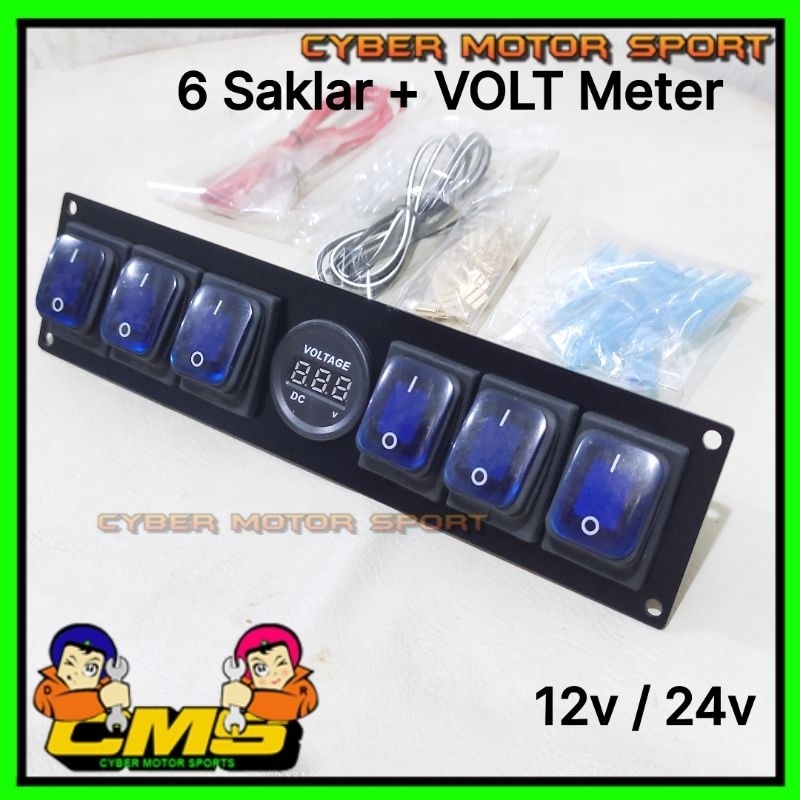TOMBOL Dashboard Panel 6 switches plus USB charger Volt meter indicator ...
