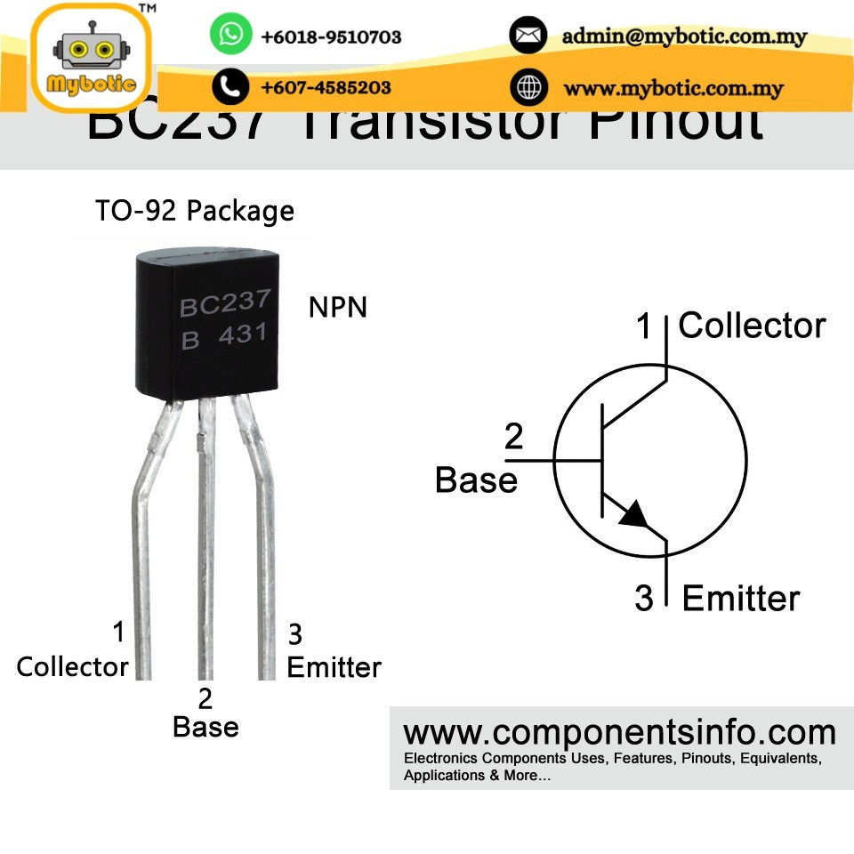 Transistor BC237 (NPN) | Shopee Malaysia