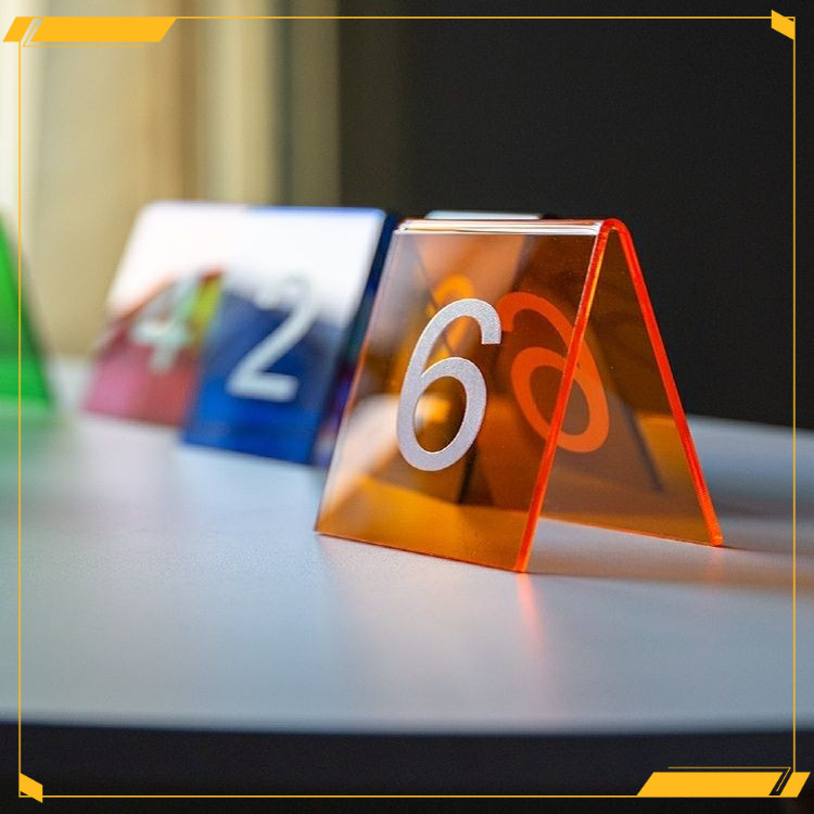 Color Acrylic Table Number Plate Desktop Number Table Plate Number Menu ...
