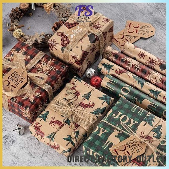 1pcs CHRISTMAS GIFT WRAPPING PAPER/Christmas STICKER/圣诞礼物纸/圣诞包装/XMAS ...