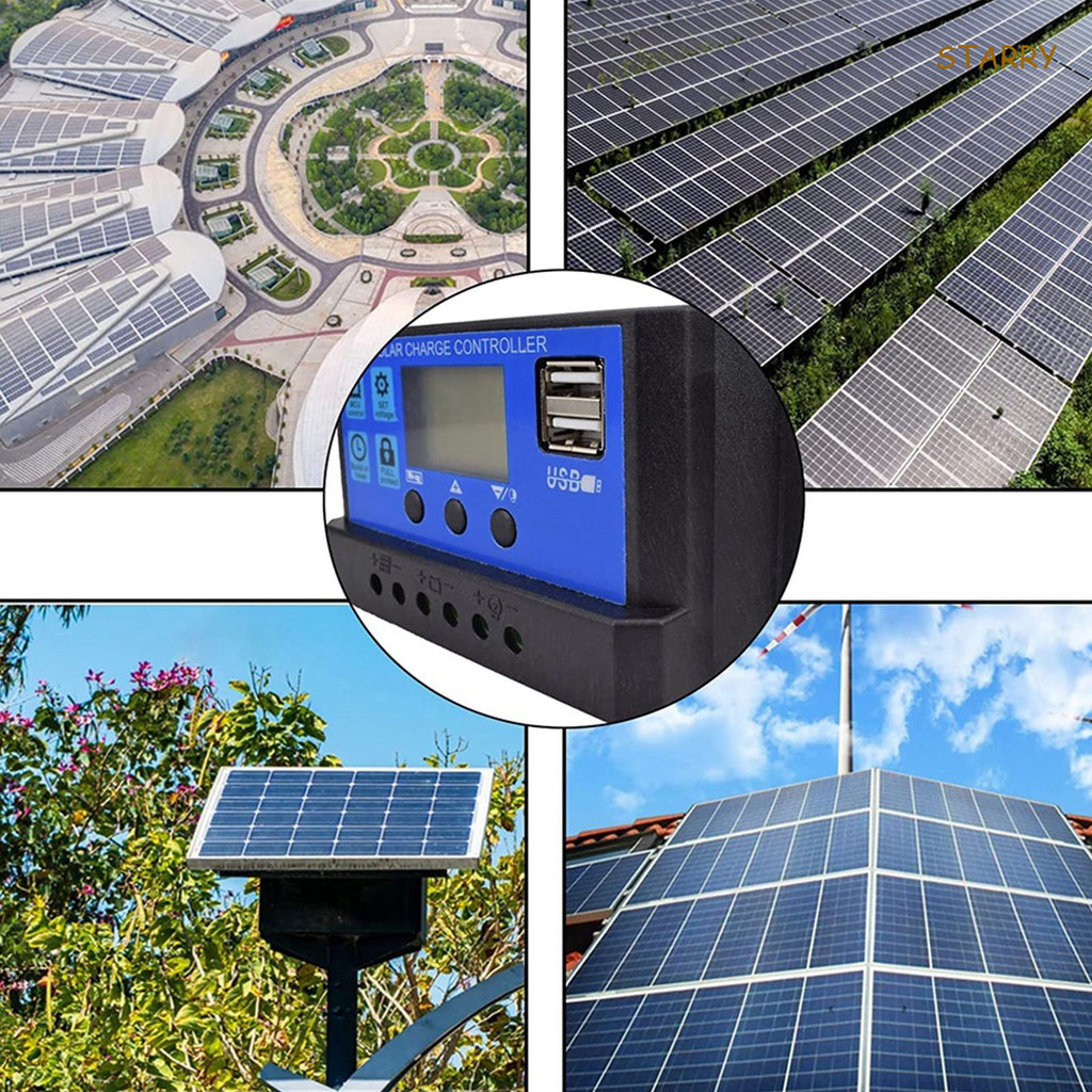 60a Solar Panel Regulator Charge Controller Battery Charger Lcd Display ...