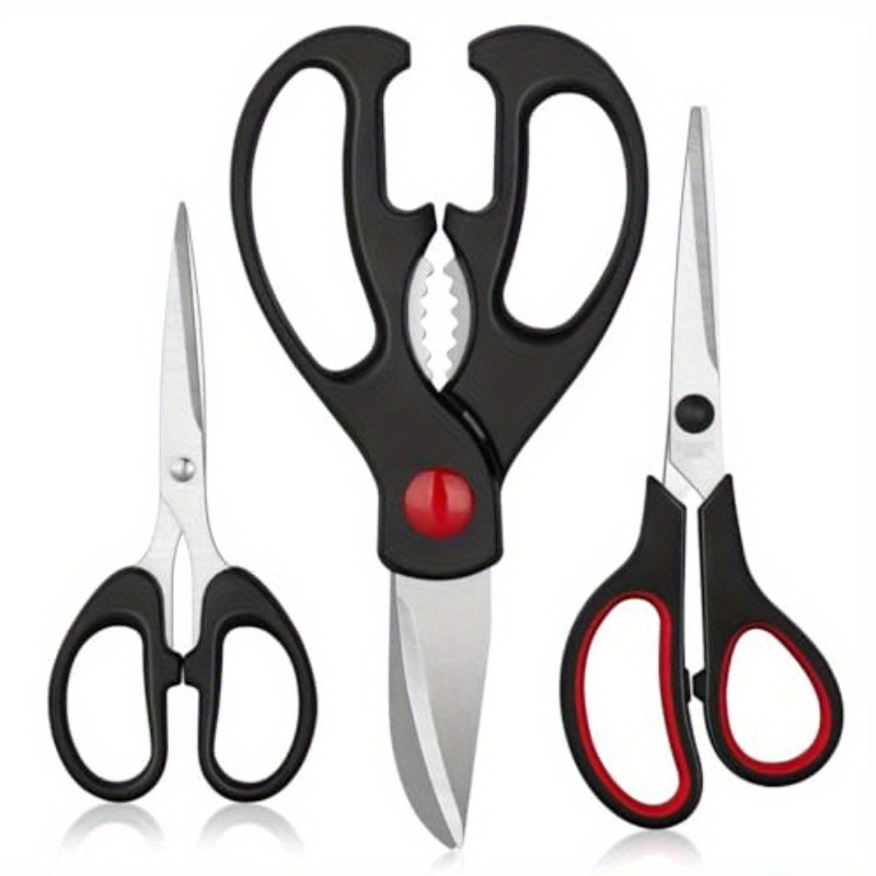 Kitchen scissors set of three pieces, three different sizes, to meet ...