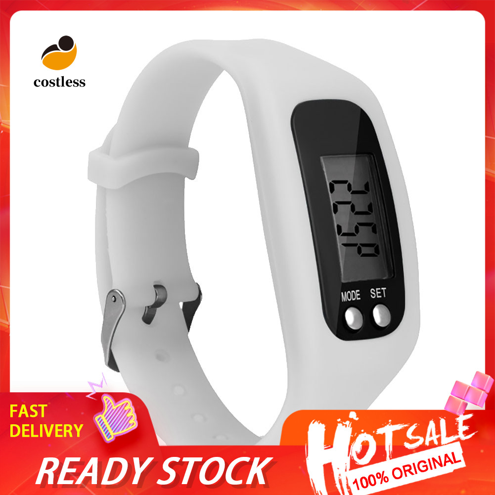 costless Sport Running Silicone Pedometer Calorie Step Counter Digital Watch Bracelet Shopee Malaysia