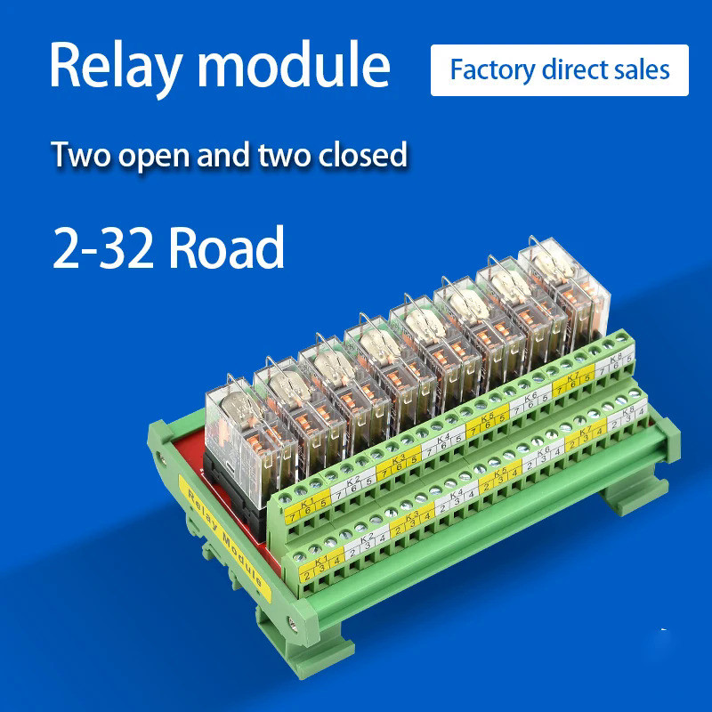 Relay Module G2R-2 2NO2NC DC12/24V Input 10 12 14 16 Channels ...