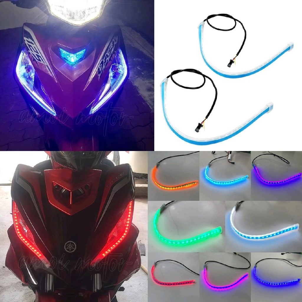 2 PCS UNIVERSAL 30CM LED LIGHT MATA GABAN AUDI PILOT LAMP LAMPU WITH ...