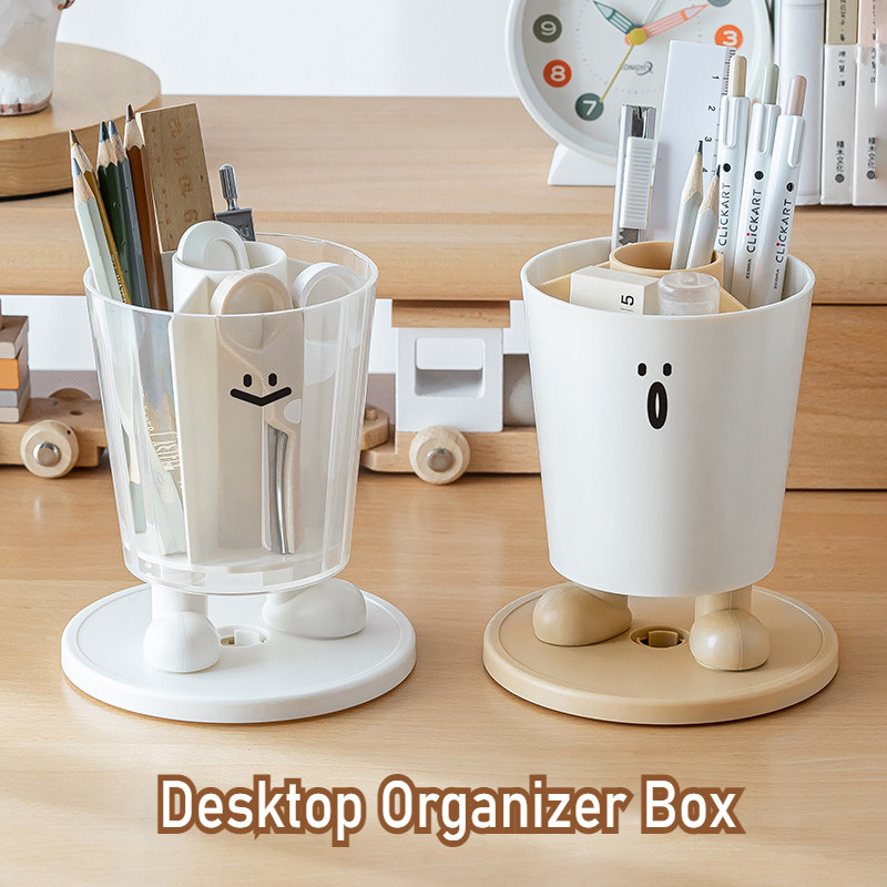 Large Capacity Cute and Fun Rotatable Storage Pen Holder, Student Desk ...