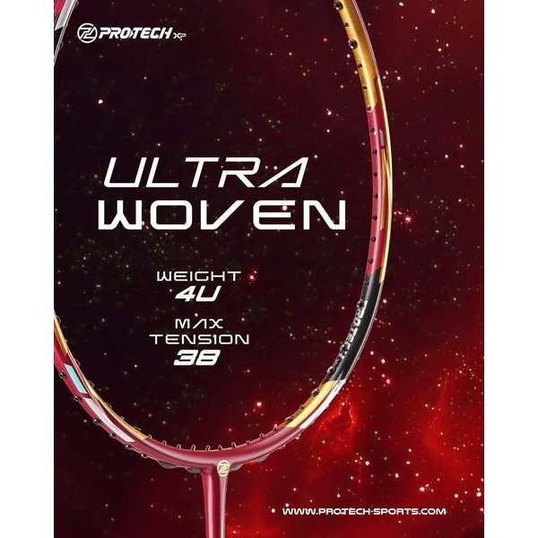 PROTECH WOVEN APACHE 8 BADMINTON RACKET (4U) - FREE STRING FREE GRIP ...