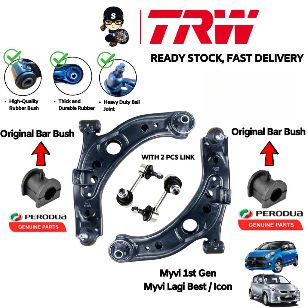 TRW Myvi 1st Gen D73A / 2nd Gen D54T Lagi Best Heavy Duty Lower Arm ...
